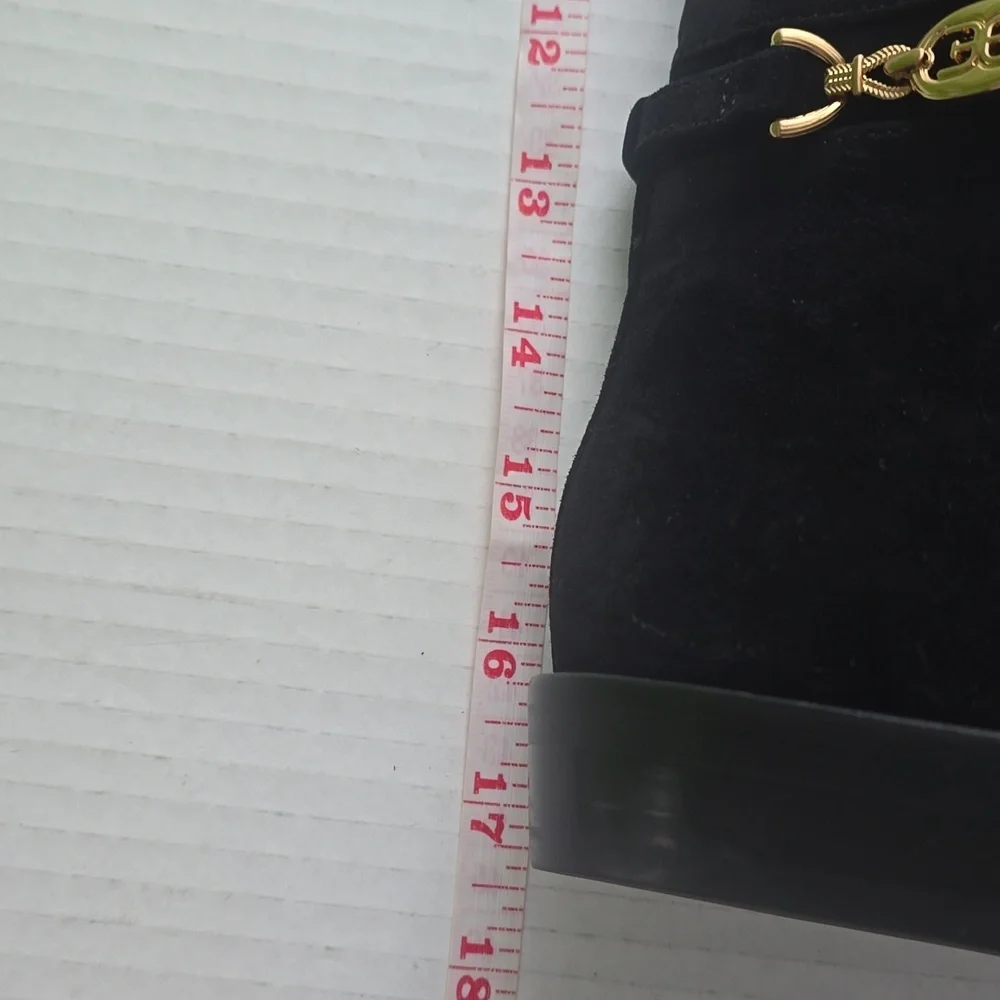 Sam Edelman Clive Black Suede Tall Boots Sz 7.5